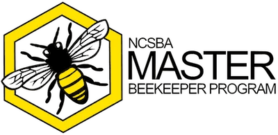 A bee logo with the words " ncsba master beekeeper ".